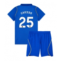 Chelsea Moises Caicedo #25 Replica Home Stadium Kit for Kids 2026-27 Short Sleeve (+ pants)